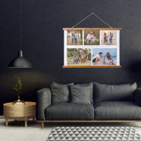 Family Name 5 Photo Collage Simple Modern