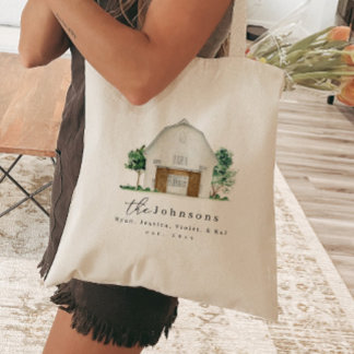 Family Name Beach Bag Farmhouse Barn Est Year
