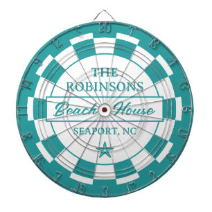 Family Name Beach House Dart Board