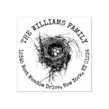 Family Name Birds Nest with Eggs Nature Custom