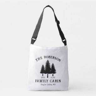 Family Name Cabin Rustic Country Trees Stylish Crossbody Bag
