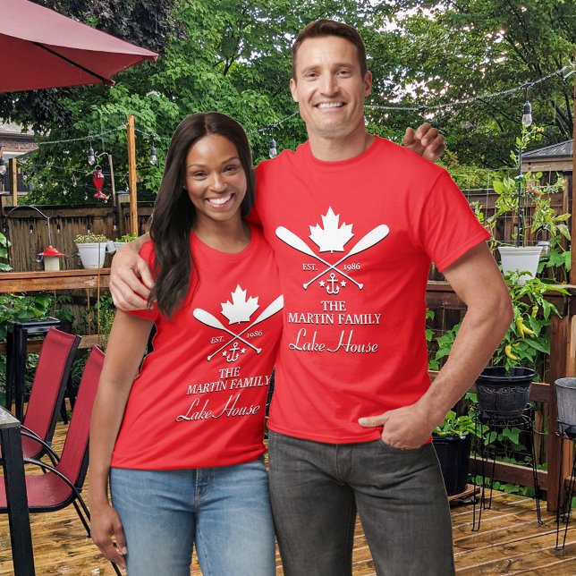 Family Name | Canadian Maple Leaf Custom T-Shirt (Creator Uploaded)