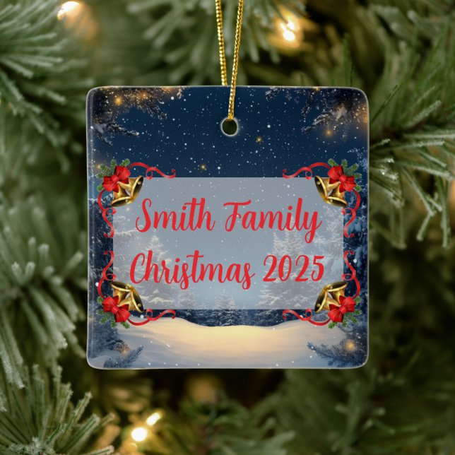Family Name Christmas Ornament (Tree)