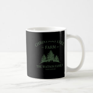 Family Name Christmas Tree Farm Retro  Coffee Mug