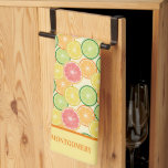 Family Name Citrus Slices Tea Towel<br><div class="desc">Your personalisation with on a citrus slices pattern of oranges,  lemons,  limes and grapefruit,  this kitchen towel is perfect for home decor or give as a gift. MATCHING items in our store.</div>