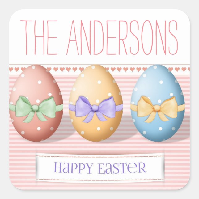 Family Name Easter Egg Stickers (Front)