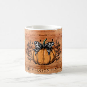 Family Name Fall Pumpkin  Coffee Mug