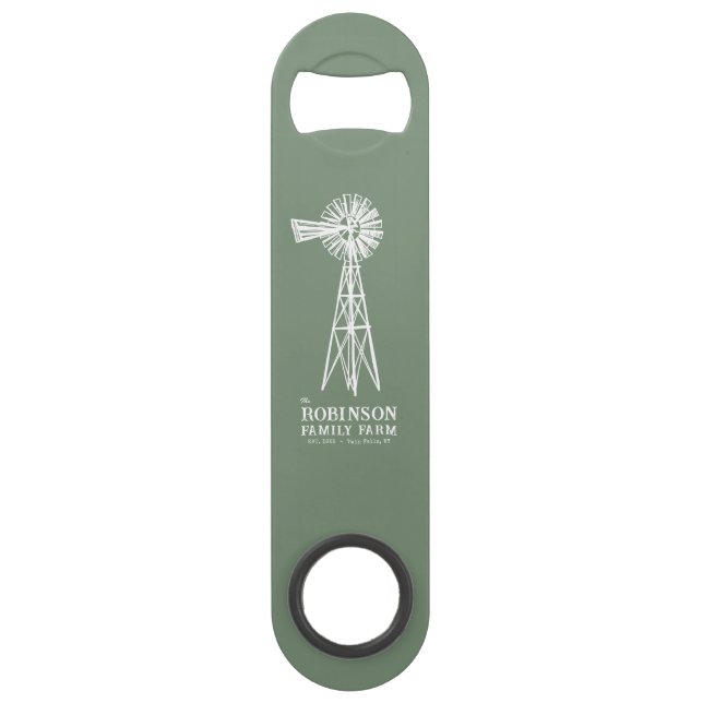 Family Name Farm Rustic Windmill Sage Green (Back)