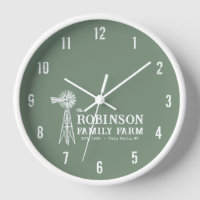 Family Name Farm Rustic Windmill Sage Green
