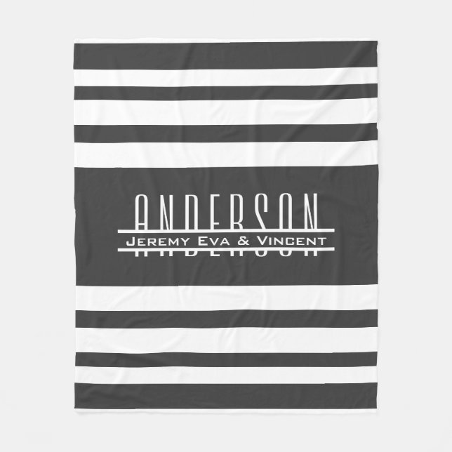 Family Name & First Names Fleece Blanket (Front)