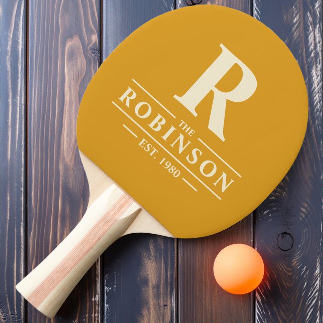 Family Name & Initial Burnt Buttercup Ping Pong Paddle (Creator Uploaded)