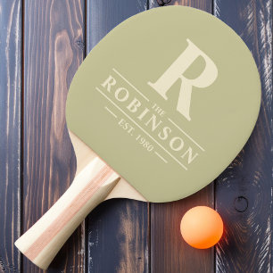 Family Name & Initial Dust Sage Ping Pong Paddle