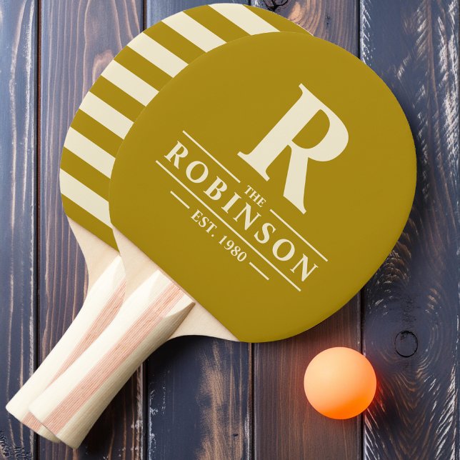 Family Name & Initial Polo Desert Sage Ping Pong Paddle (Creator Uploaded)