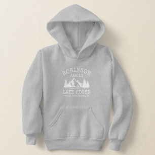 Family Name Lake House Rustic White Silhouette