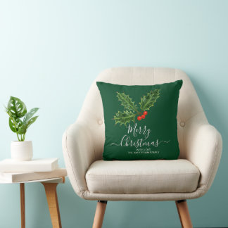 Family name Merry Christmas Cushion