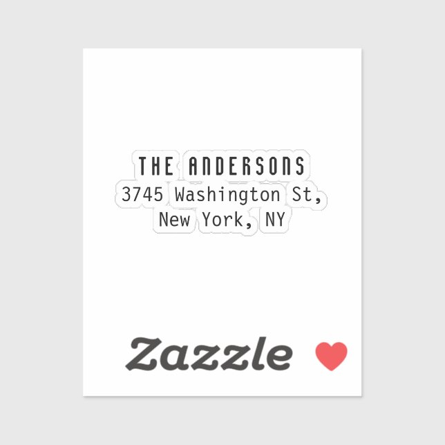 Family Name Modern Plain Professional Black White (Sheet)