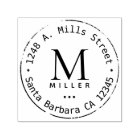 Family Name Monogram Circle Return Address