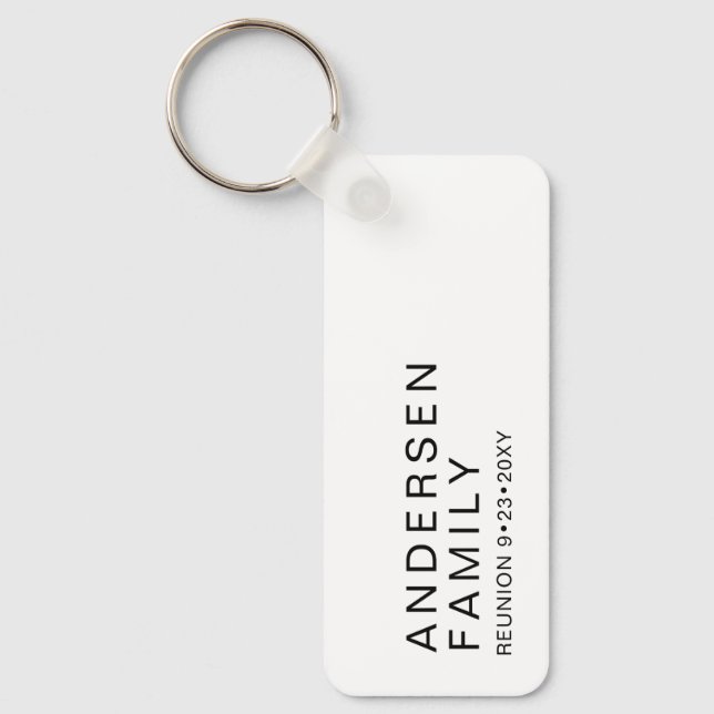 Family  Name Monogram Reunion Personalized  Key Ring (Front)