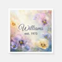Family Name on Dreamy Pansy Abstract