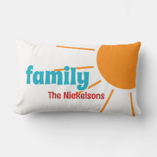 Family Name Patio Lumbar Pillow