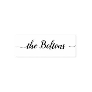 Family Name Personalised Chic Calligraphy Modern Self-inking Stamp