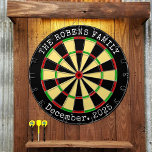 Family Name Personalised  Dartboard<br><div class="desc">A dartboard is a popular recreational and competitive game that provides hours of fun for players of all ages and skill levels. Typically made from sisal fibres, cork, or electronic components, dartboards are designed to withstand the impact of darts while offering precise scoring zones. Standard dartboards feature a circular design...</div>