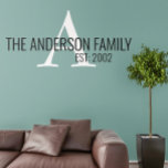 Family Name Personalised Monogram  Wall Decal<br><div class="desc">This design may be personalised in the area provided by changing the photo and/or text. Or it can be customised by choosing the click to customise further option and delete or change the colour of the background, add text, change the text colour or style, or delete the text for an...</div>