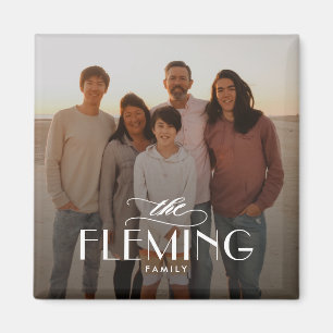 Family Name Personalised Photo Magnet