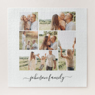 Family Name Photo Keepsake 6 Images Jigsaw Puzzle