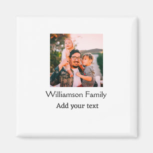 Family name photo message text holiday simple mode magnet