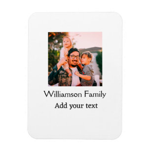 Family name photo message text holiday simple mode magnet