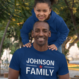Family Name Political Banner Style Dark T-Shirt