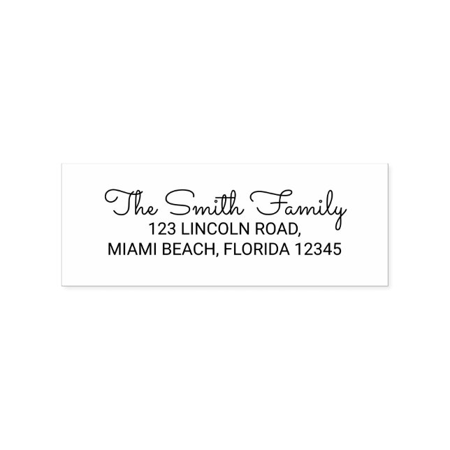 Family Name Return Address Rubber Stamp (Imprint)