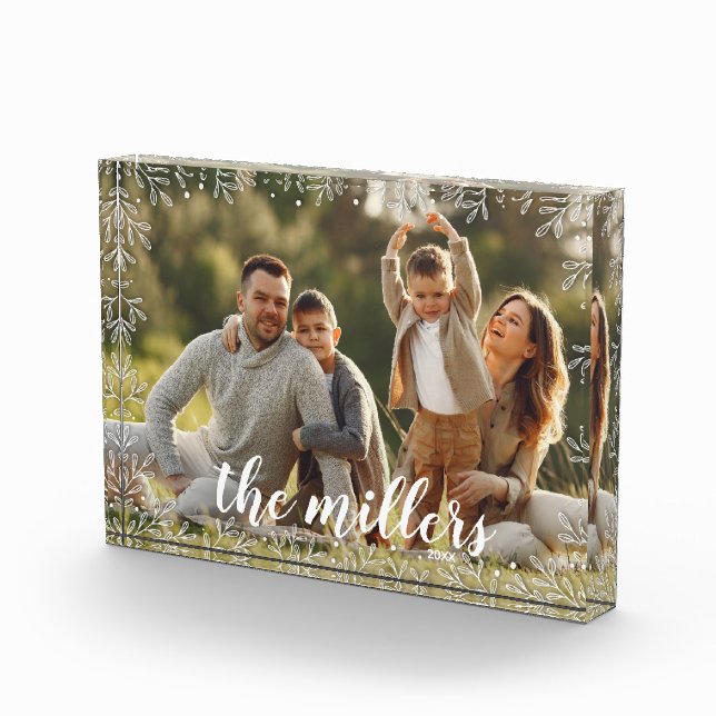 Family Name Script Overlay Photo Block (Right)