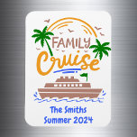 Family Name Ship Cruising Cruise Cabin Door    Magnet<br><div class="desc">This design may be personalized in the area provided by changing the photo and/or text. Or it can be customized by clicking Personalize this Template and then choosing the click to customize further option and delete or change the color of the background, add text, change the text color or style,...</div>