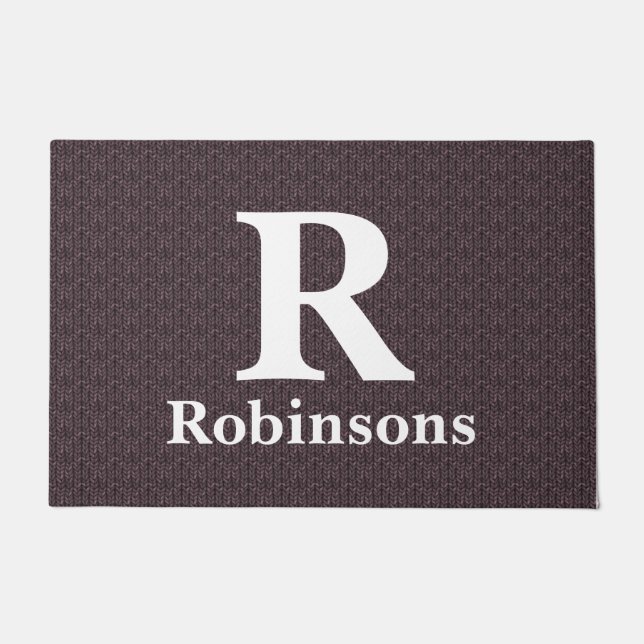 Family Name Sweater Doormat (Front)