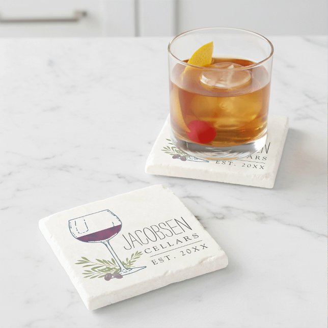 Family Name Wine Cellars Stone Coaster (Creator Uploaded)