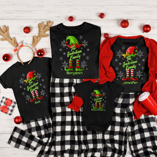 Family Name Year Reunion Matching Christmas Elf Baby Bodysuit