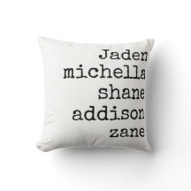 FAMILY NAMES MOTHER'S DAY PILLOW GIFT
