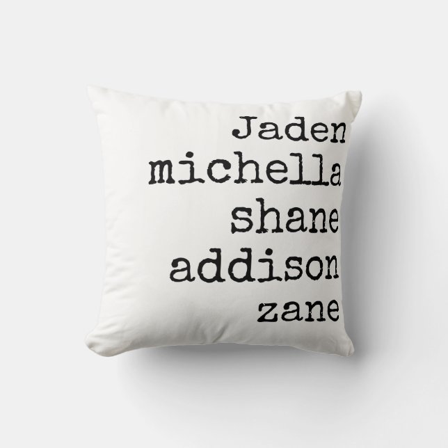 FAMILY NAMES MOTHER'S DAY PILLOW GIFT (Front)