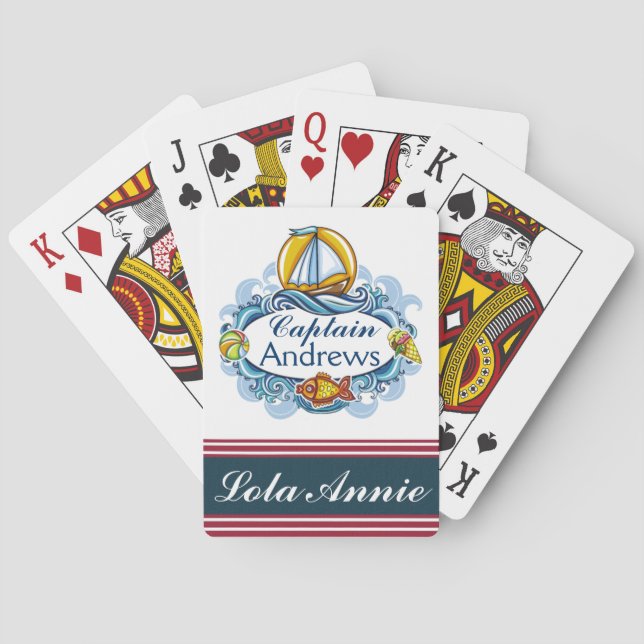 Family / Nautical Captain Playing Cards - SRF (Back)