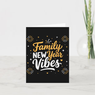 Family New Year 2026 Matching Party Crew  Card