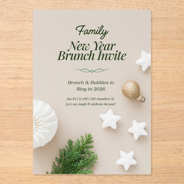 Family New Year Brunch Invitation 2026  (Front)
