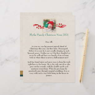 Family News Christmas Personalised Letterhead