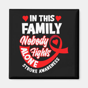 Family Nobody Fights Alone Support Squad Stroke Magnet