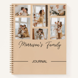 Family Notebook with photos collage to personalise