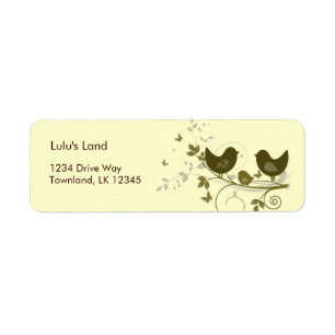 Family of Birds Return Address Label