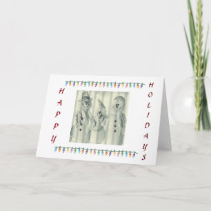 **FAMILY OF CUTE SNOWMEN** SAYS MERRY CHRISTMAS HOLIDAY CARD