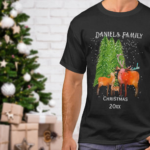 Family of Deer Christmas T-Shirt