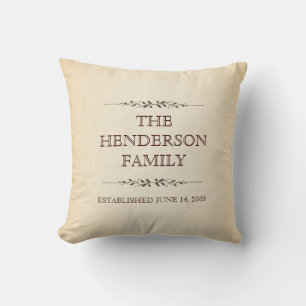 Family of Five Important Events Commemorative Cushion